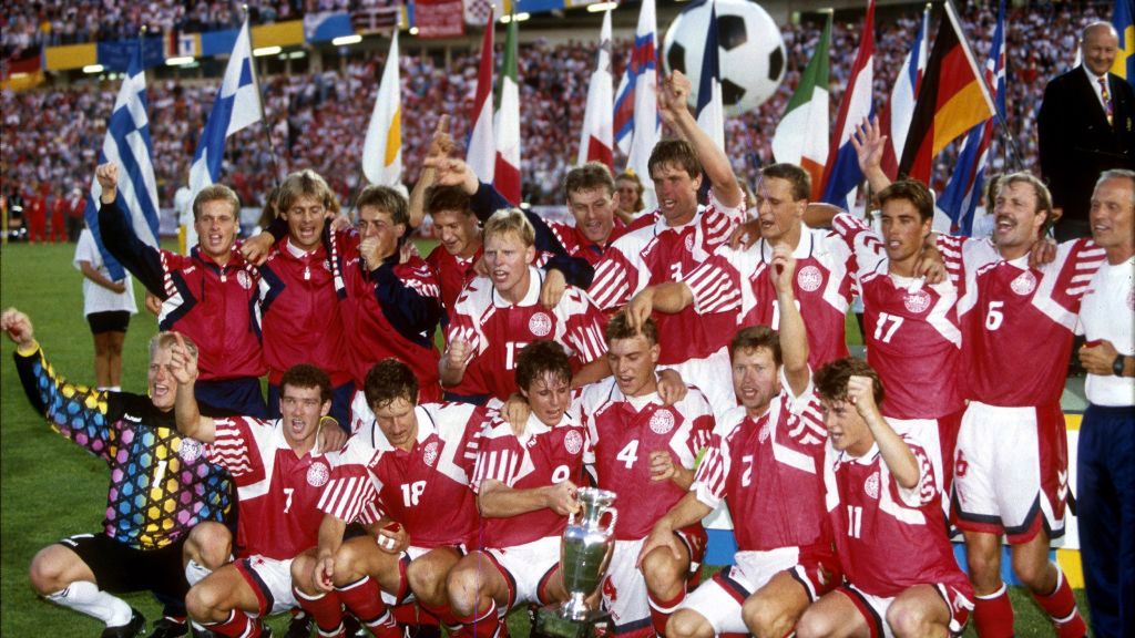reprezentacja Danii po triumfie w Euro 1992