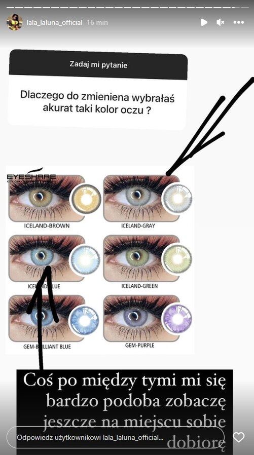 Laluna chce zmienić kolor oczu