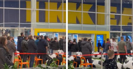 Poszli z żonami na zakupy do Ikei. Nagranie z Łodzi podbija sieć