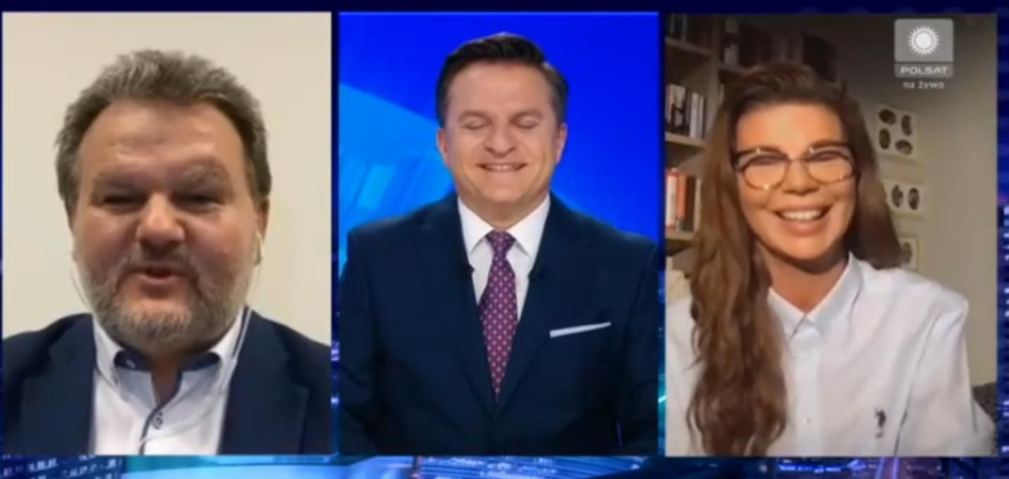 Edyta Górniak i Marek Posobkiewicz w Polsat News