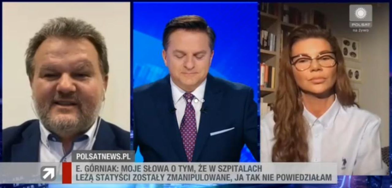 Edyta Górniak i Marek Posobkiewicz w Polsat News