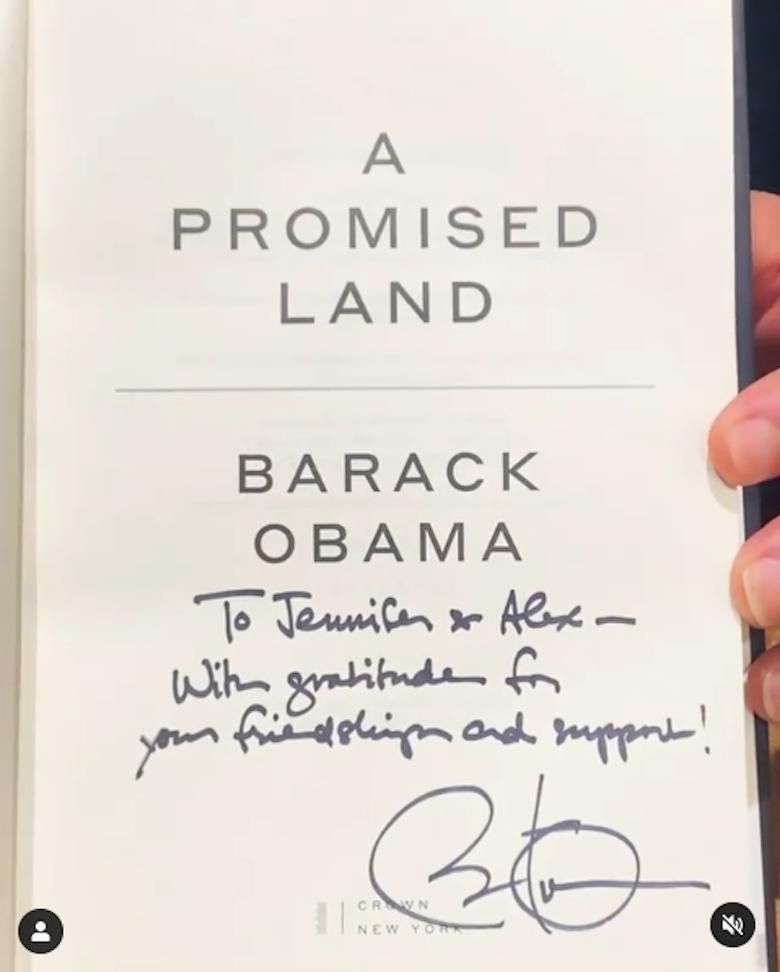 Barack Obama – dedykacja na książce dla J.Lo