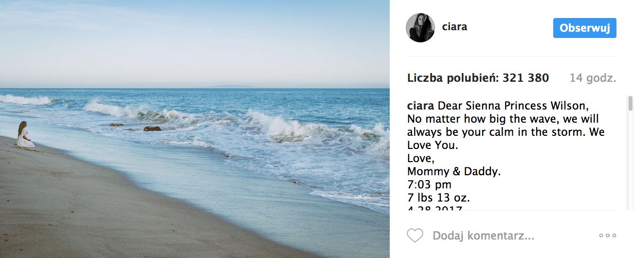 Ciara urodziła córkę