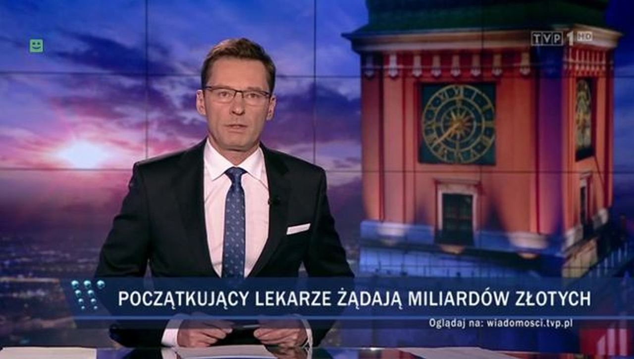 Ewolucja przekazu w TVP. Lekarze wczoraj żądali 3,5 tys. zł, teraz już miliardów