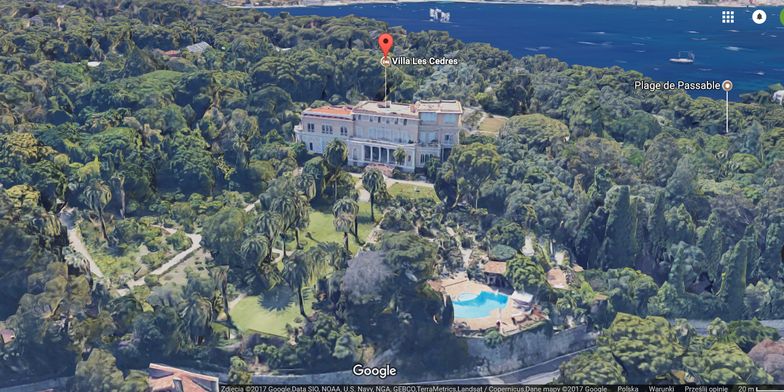 Luksusowa posiadłość Villa Les Cedres, położona na Lazurowym Wybrzeżu, na południu Francji.