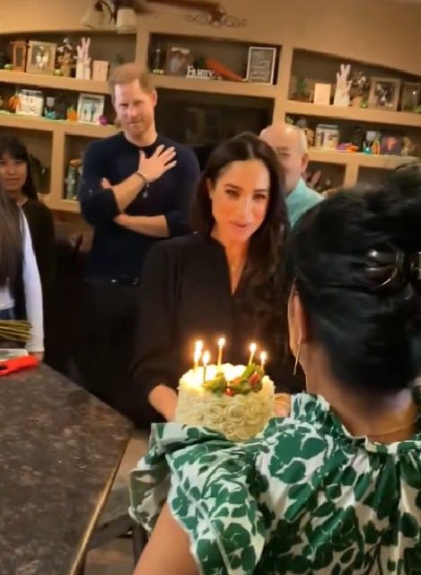 Meghan Markle i książę Harry na urodzinach 