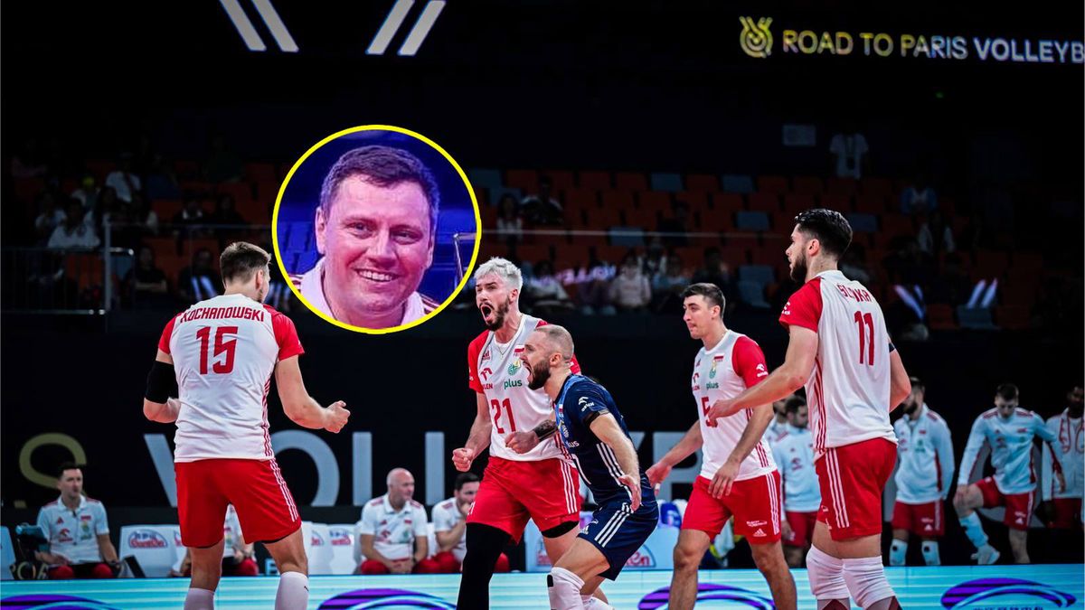 Materiały prasowe / CEV oraz Facebook/Mateusz Kowalik / Na zdjeciu: Mateusz Kowalik i reprezentacja Polski siatkarzy