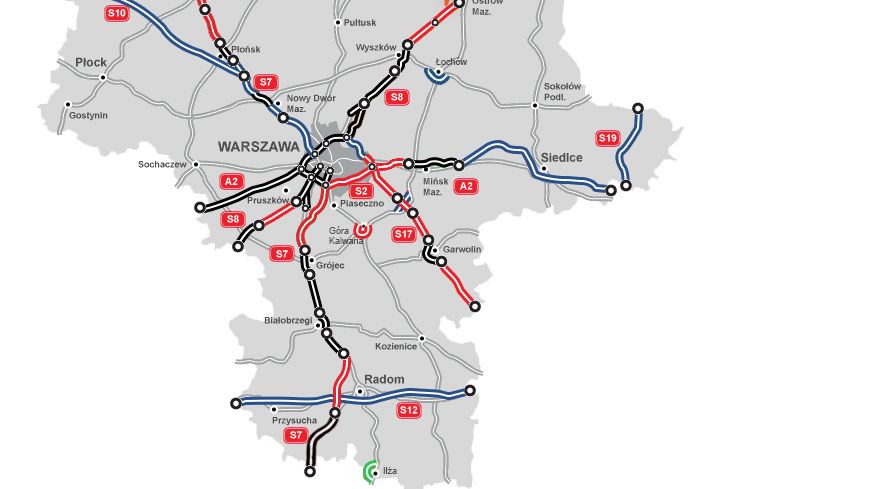 Odcinek od węzła Poręba do obwodnicy Ostrowi Mazowieckiej realizuje konsorcjum firm PORR i UNIBEP.