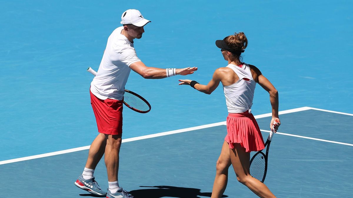 Getty Images / Paul Kane / Jan Zieliński i Katarzyna Piter podczas United Cup