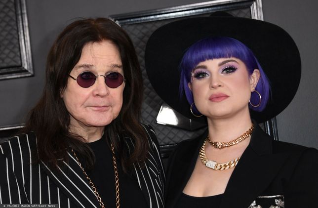 Kelly Osbourne z ojcem, znanym muzykiem Ozzym Osbournem.