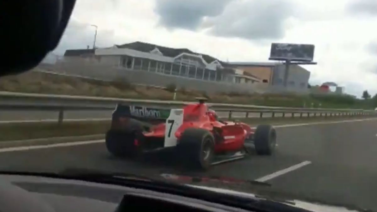 Taki widok z pewnością rozweselił wielu kierowców jadących słowacką autostradą.