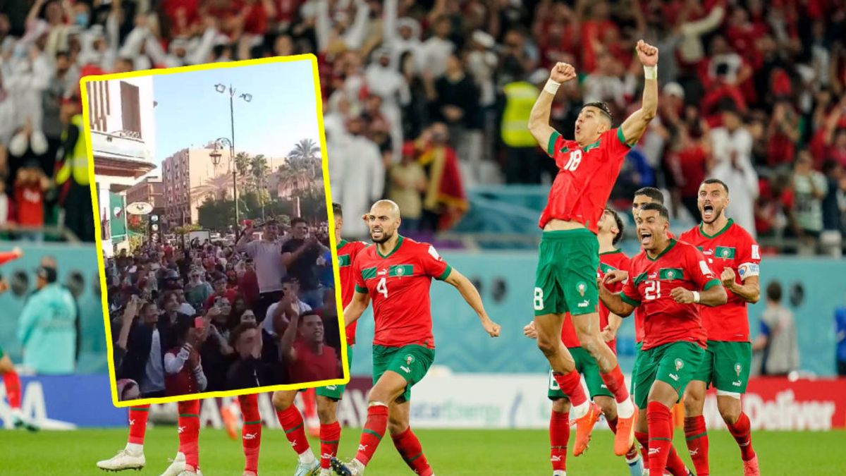 Zdjęcie okładkowe artykułu: Getty Images / Tnani Badreddine/DeFodi Images oraz Soufiane Tahour / Na zdjęciu: Reprezentacja Maroka w meczu z Hiszpanią i obrazki z Marakeszu po jednym z meczów reprezentacji