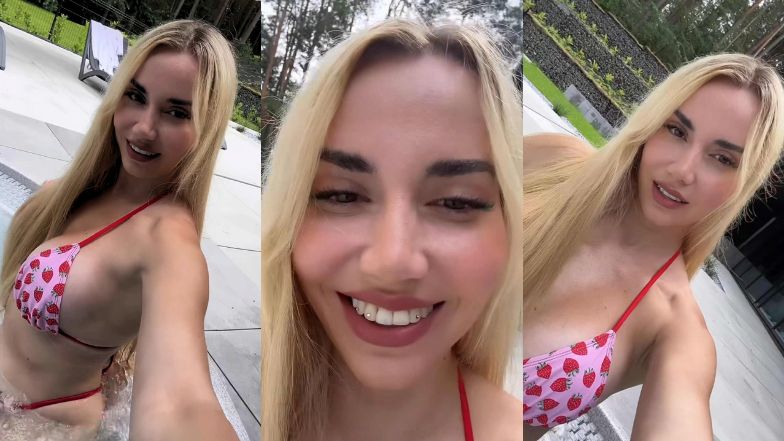 Odziana w bikini Marianna Schreiber wygina się w jacuzzi