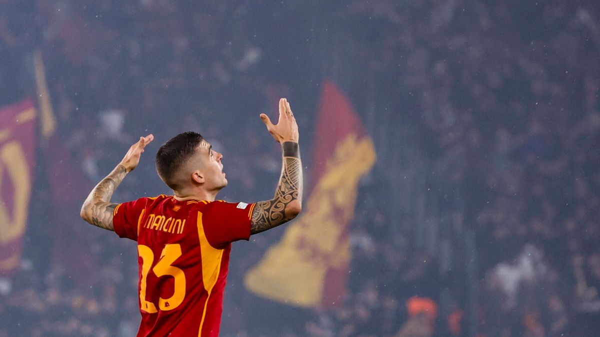 PAP/EPA / Fabio Frustaci / Mecz Ligi Europy: AS Roma - AC Milan