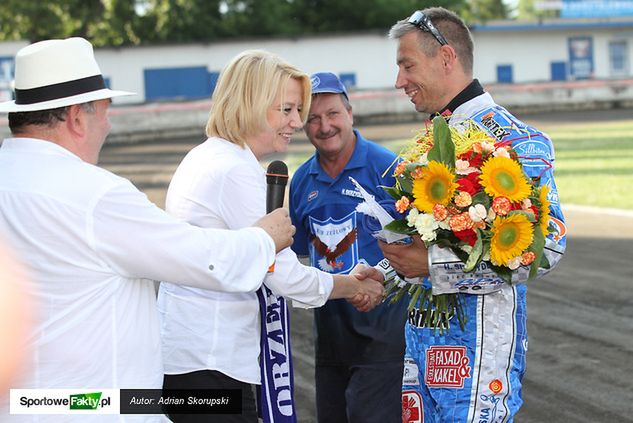 Prezydent Łodzi - Hanna Zdanowska, w ubiegłym roku gościła na meczu żużlowym