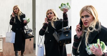 Skwaszona Monika Olejnik gna ulicami Warszawy, wymachując torebką za 20 tysięcy i dorodnym kalafiorem