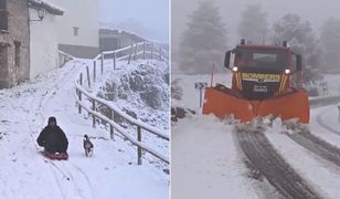 Atak zimy w Hiszpanii. Sypnęło śniegiem pod Walencją