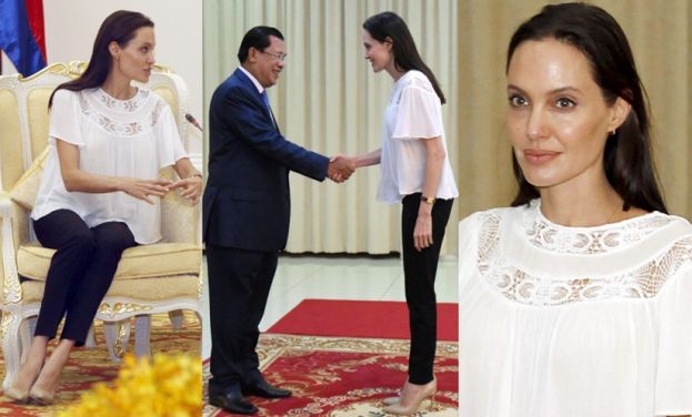 Angelina Jolie spotkała się z premierem Kambodży (ZDJĘCIA)