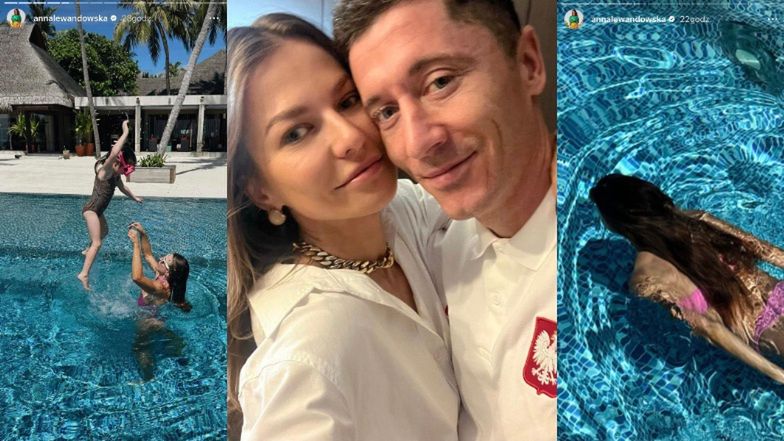 Rajskie uniwersum piłkarzy: Anna i Robert Lewandowscy wymieniają czułości pod palmami