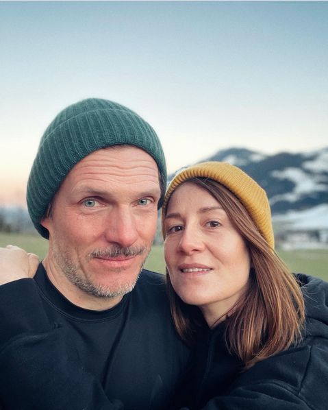 Maja Ostaszewska i Michał Englert pozują z synem w Wenecji