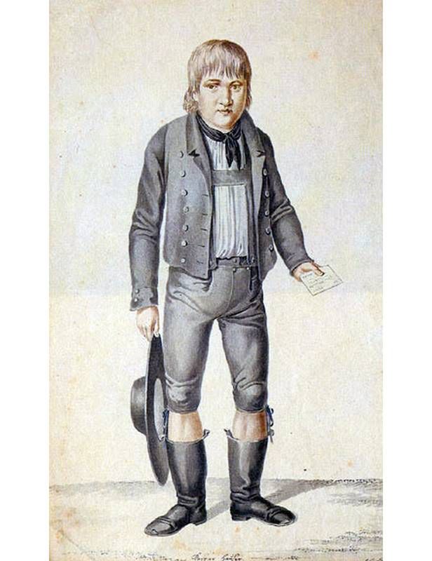 Johann Georg Laminit - obraz "Kaspar Hauser" z 1828 roku