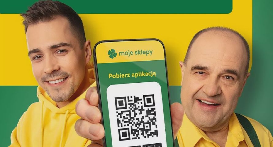 Groszek, Euro Sklep i ABC reklamowe jako "moje sklepy". W kampanii Cezary Żak i Rezi