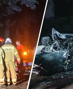 Tragiczny wypadek. Kierowca spłonął wraz z autem