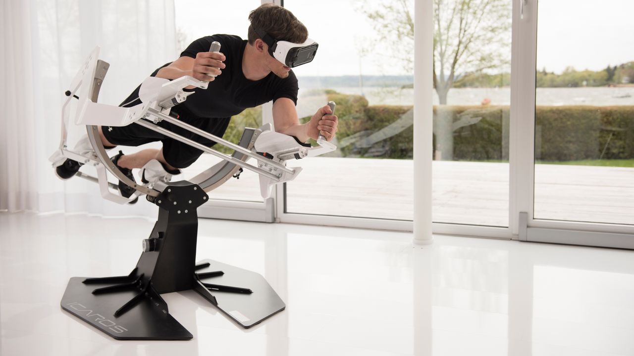 Icaros: przyrząd do ćwiczeń fizycznych podczas gry w VR