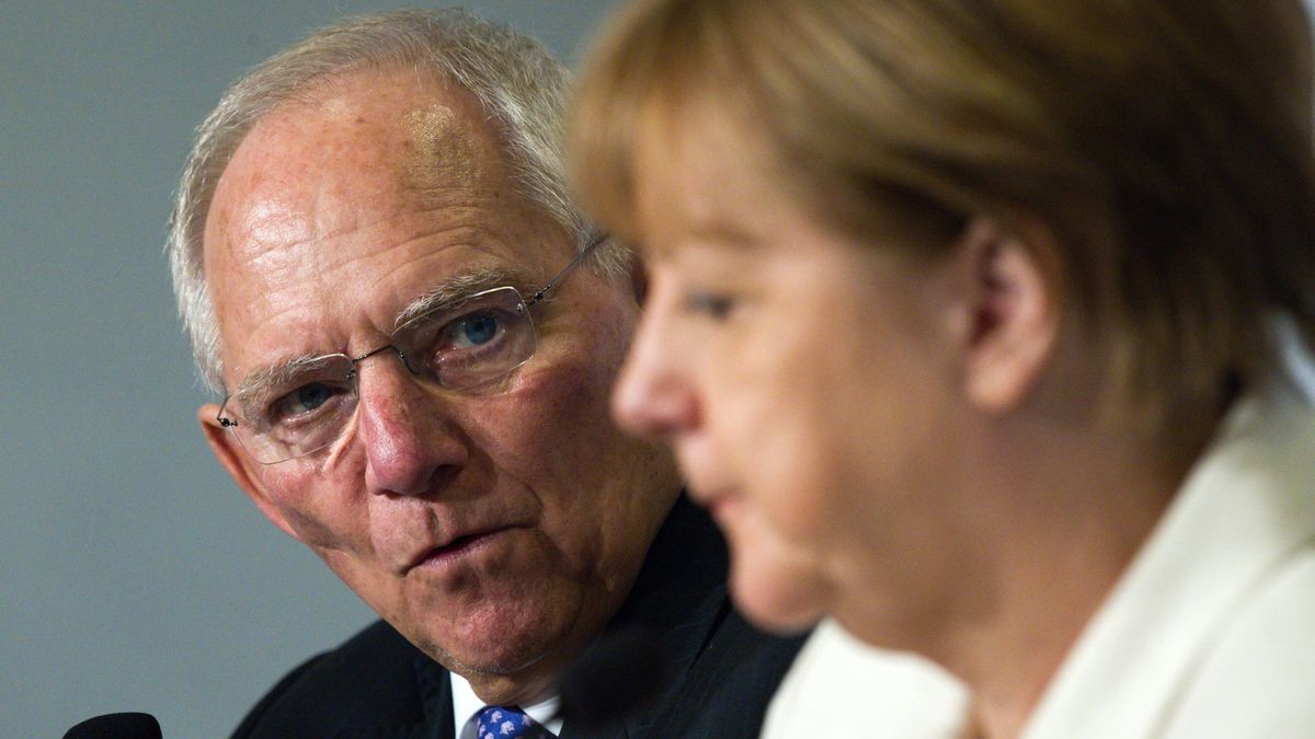 Wolfgang Schaeuble i Angela Merkel