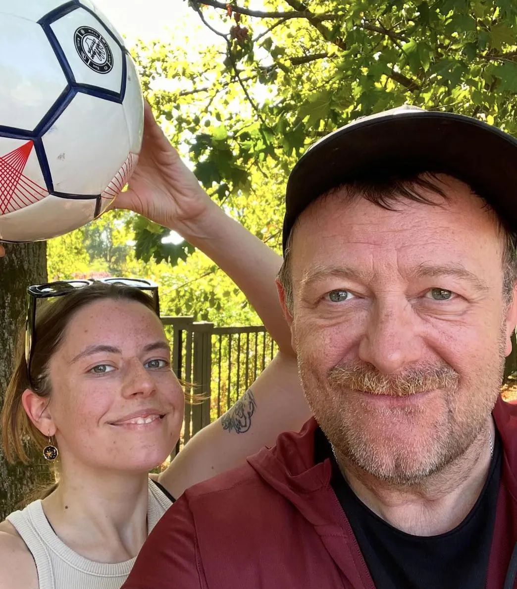 Olaf Lubaszenko z córką