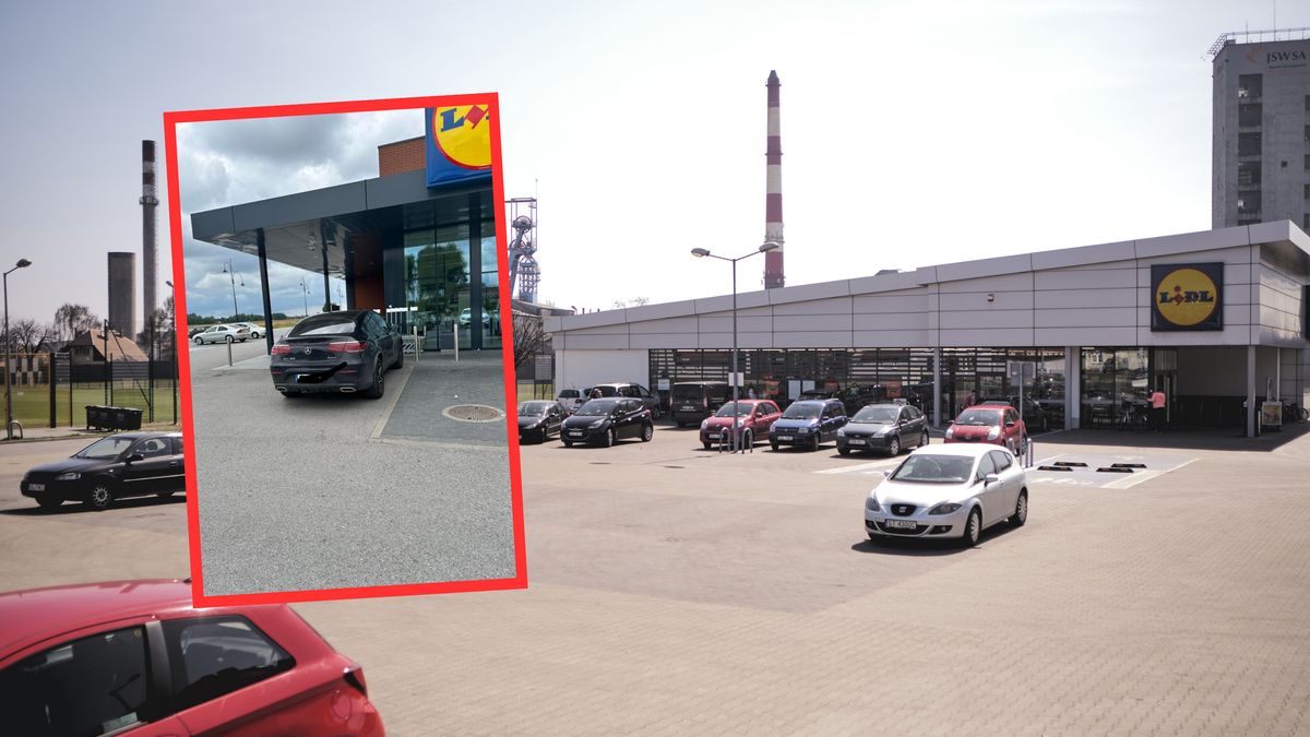 Ogromne poruszenie po tym, co stało się przed Lidlem