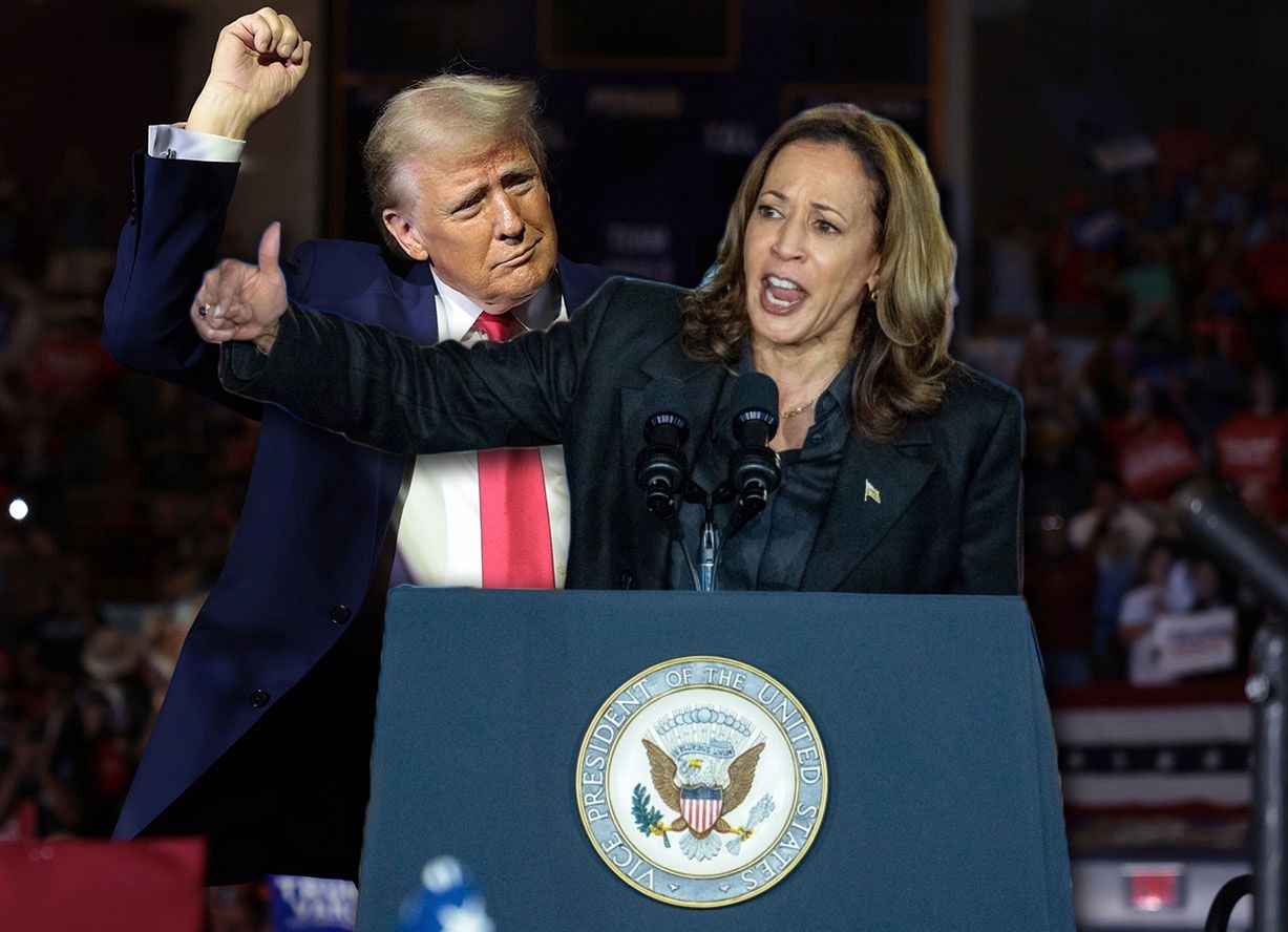 Donald Trump and Kamala Harris