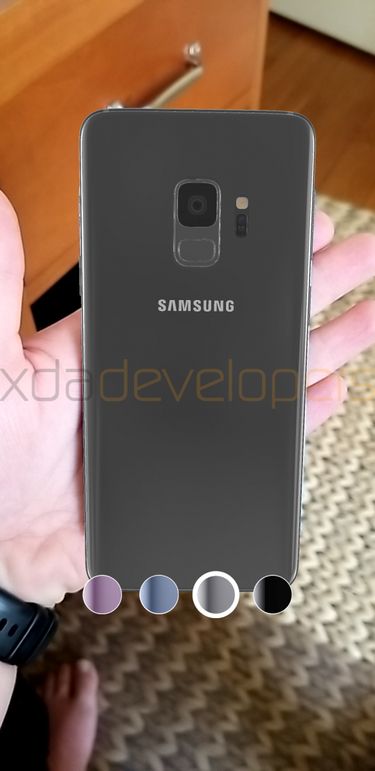 Model 3D Samsunga S9, źródło: XDA Developers