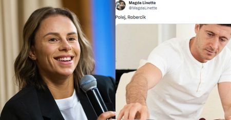 Magda Linette zaczepiła Lewandowskiego. Jej reakcja na wyniki plebiscytu stała się hitem internetu: "Polej, Robercik" (FOTO)