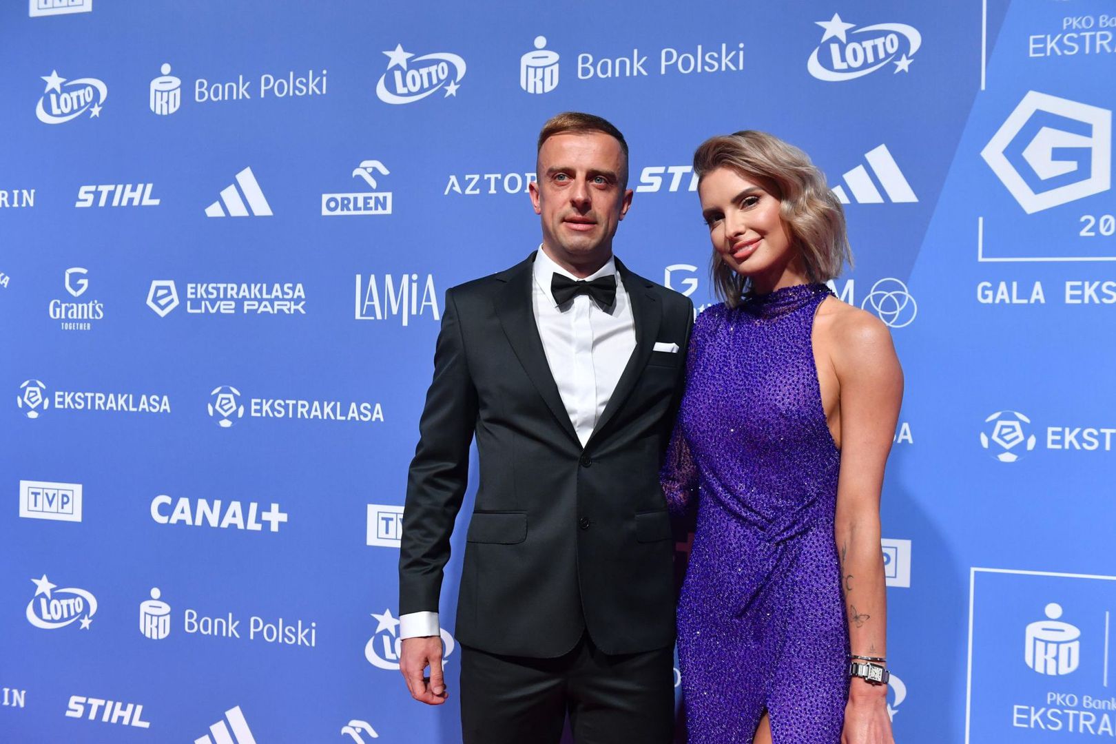 Na zdjęciu: Kamil Grosicki wraz z żoną Dominiką