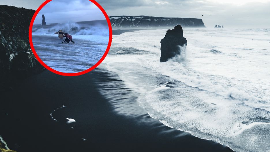 Fale na plaże Reynisfjara mogą wyglądać niepozornie, ale w rzeczywistości są bardzo niebezpieczne 