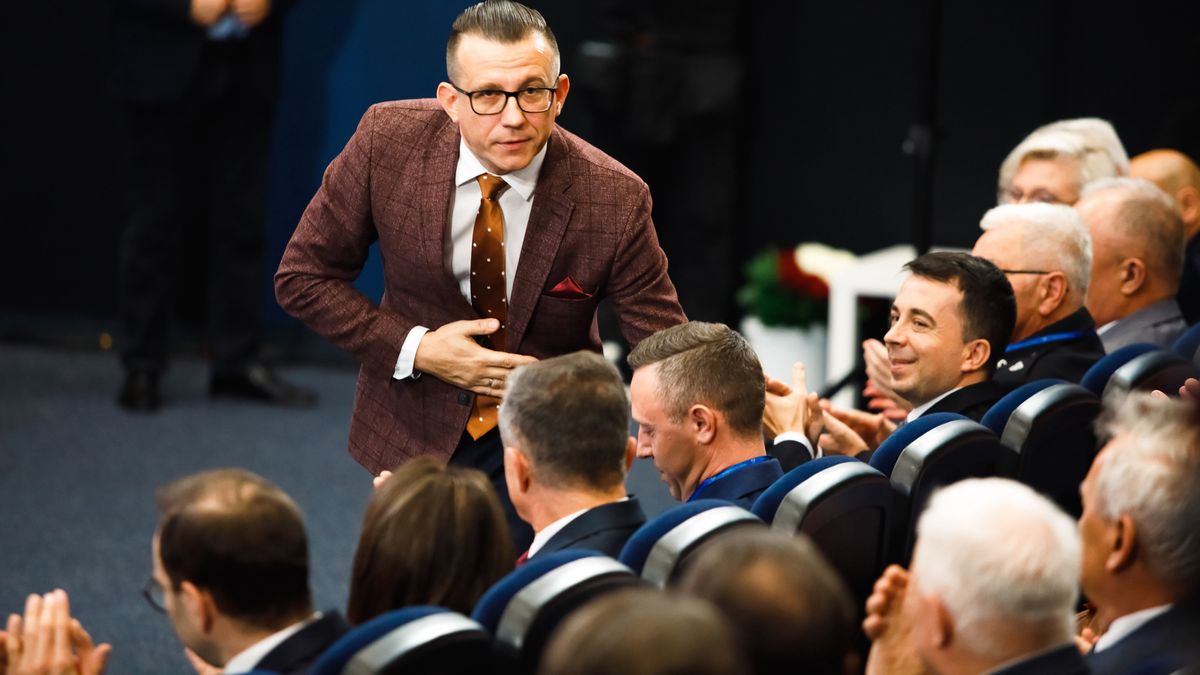 Były prezydent Zamościa Andrzej Wnuk podczas spotkania mieszkańców z prezesem PiS Jarosławem Kaczyńskim