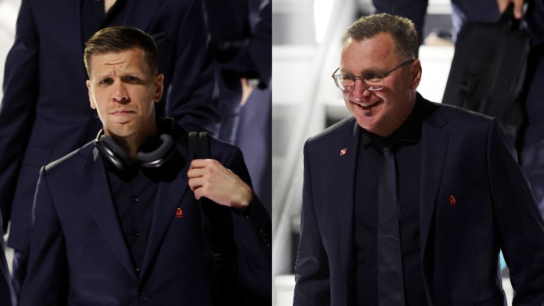 Piłkarze reprezentacji Polski przybywają na lotnisko w Katarze