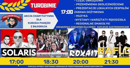 Dożynki Gminno-Parafialne Turobin 2021. Wystąpią: Solaris, Roxait, Baflo