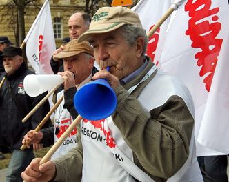 Protest Solidarności przeciwko wydłużeniu wieku emerytalnego