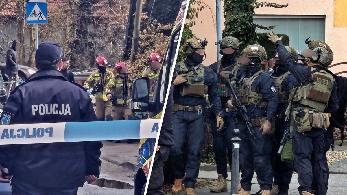 Zabarykadował się w domu, wszedł na dach