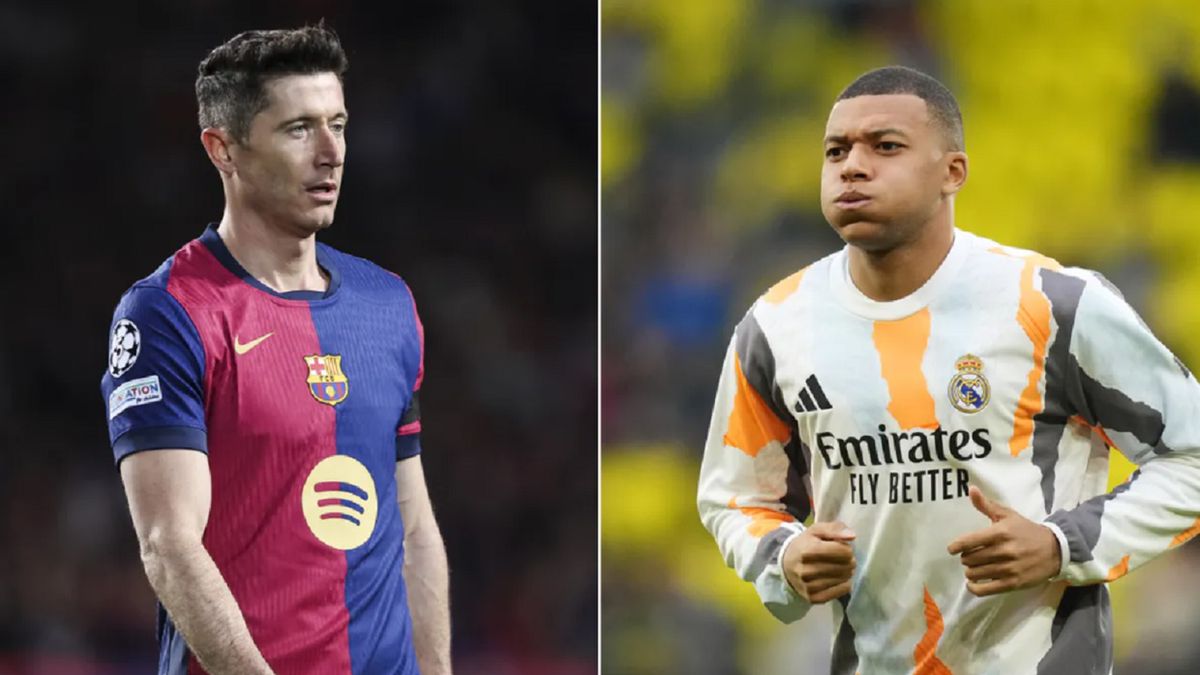 Getty Images / Na zdjęciu: Robert Lewandowski i Kylian Mbappe