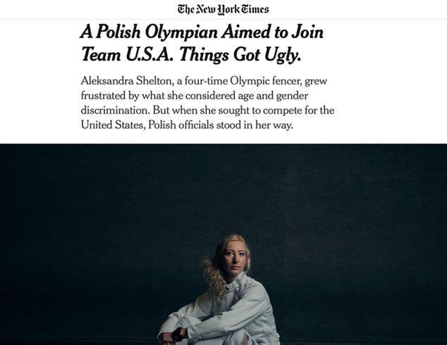 The New York Times nieczęsto zajmuje się sprawami związanymi z polskim sportem. Fot. nytimes.com.