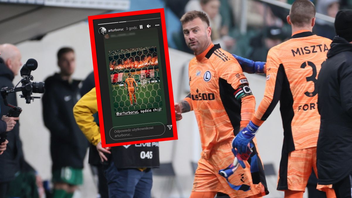 Artur Boruc w meczu Legia Warszawa - Warta Poznań