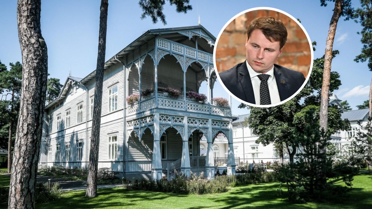 Na zdjęciu dawny pensjonat Abrama Gurewicza w Otwocku i prezydent tego miasta Jarosław Margielski