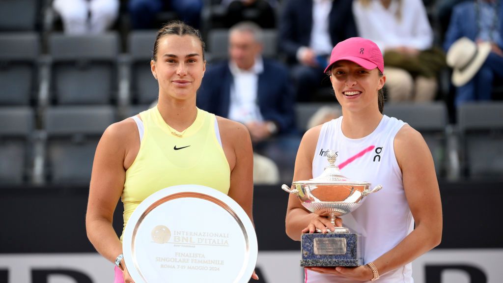 Getty Images / Antonietta Baldassarre/Insidefoto/LightRocket / Na zdjęciu: Aryna Sabalenka i Iga Świątek