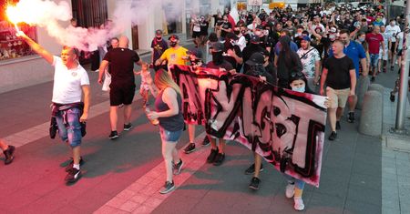 Katowice. Hajlował na demonstracji. Jest w rękach policji