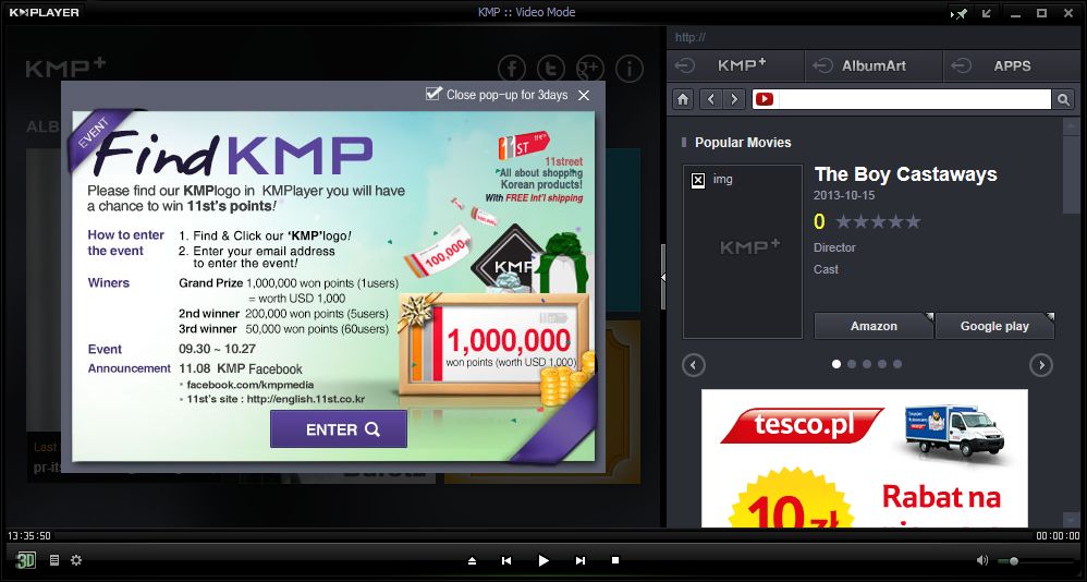 KMPlayer 3.7 bez reklam