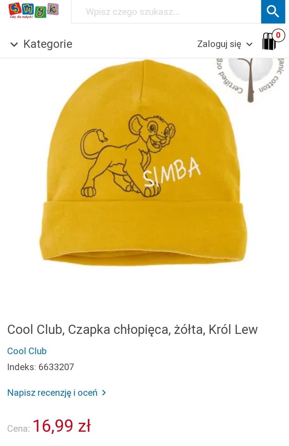 Czapeczka ze Smyka