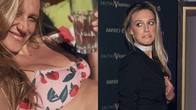 Muśnięta słońcem Aleksandra Żebrowska pozuje w bikini i chwali się ciążowym brzuszkiem. Fanka: "PRYWATNOŚĆ JEST NIEKTÓRYM OBCA..." (FOTO)